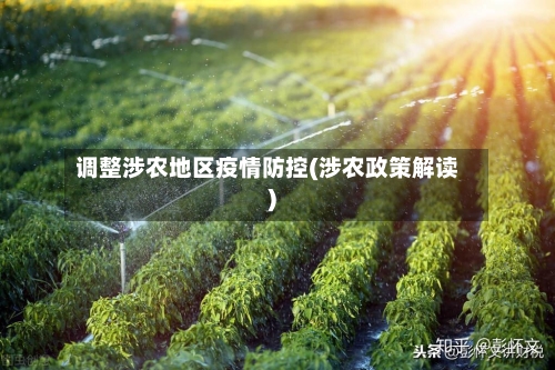 调整涉农地区疫情防控(涉农政策解读)-第3张图片
