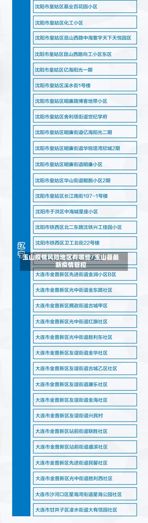 玉山疫情风险地区有哪些/玉山县最新疫情管控
