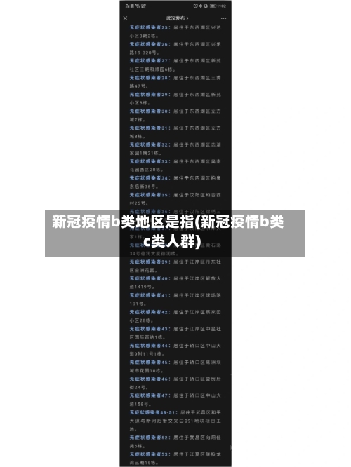 新冠疫情b类地区是指(新冠疫情b类c类人群)-第1张图片