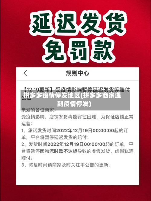 拼多多疫情停发地区(拼多多商家遇到疫情停发)-第2张图片