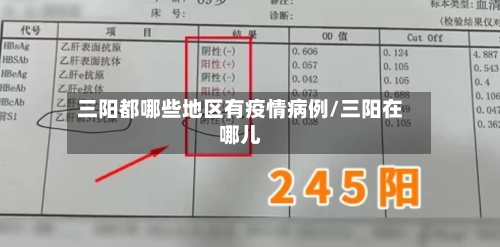 三阳都哪些地区有疫情病例/三阳在哪儿-第3张图片