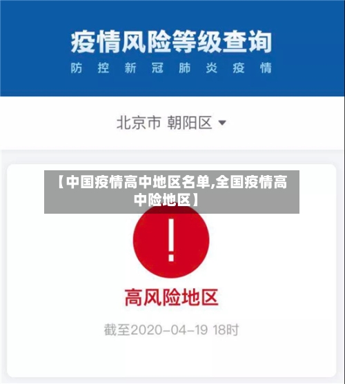 【中国疫情高中地区名单,全国疫情高中险地区】-第1张图片