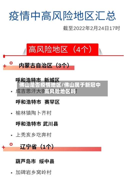 佛山是否疫情地区/佛山属于新冠中高风险地区吗-第1张图片